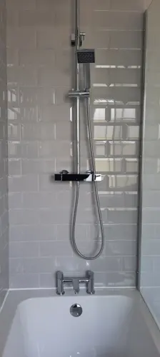 Bath and shower after a property clean